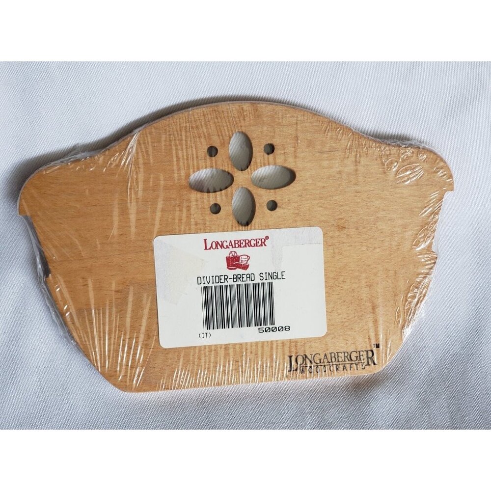 Longaberger Bread Basket Divider Parts 50008 Wooden Single New Sealed